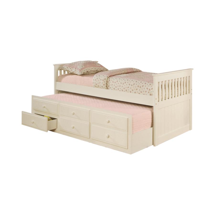 Rochford White Twin Daybed W/ Trundle - furniture place usa