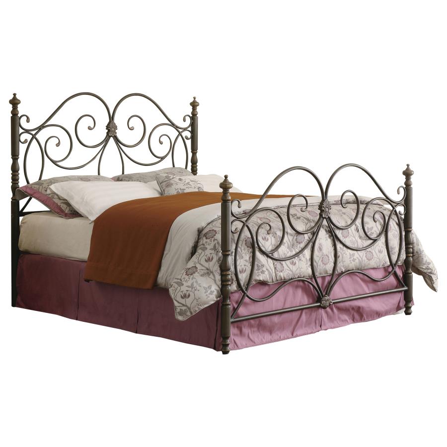 London Brown Eastern King Hb/fb - furniture place usa