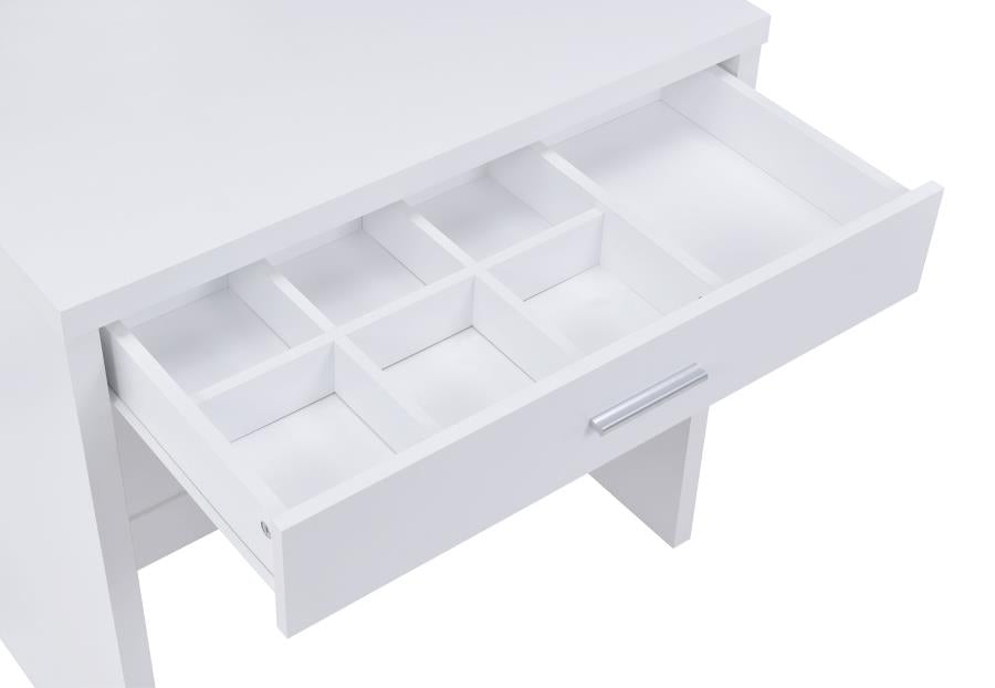 Harvey White Vanity Table & Mirror - furniture place usa