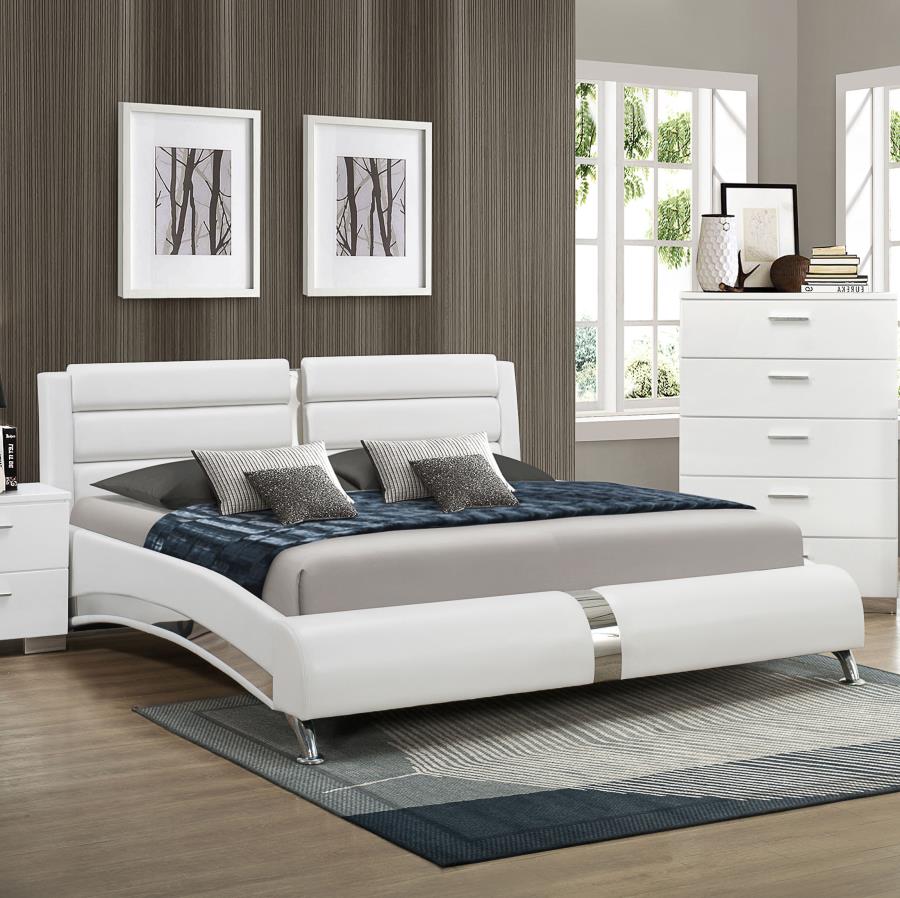 Jeremaine White Queen Bed - furniture place usa