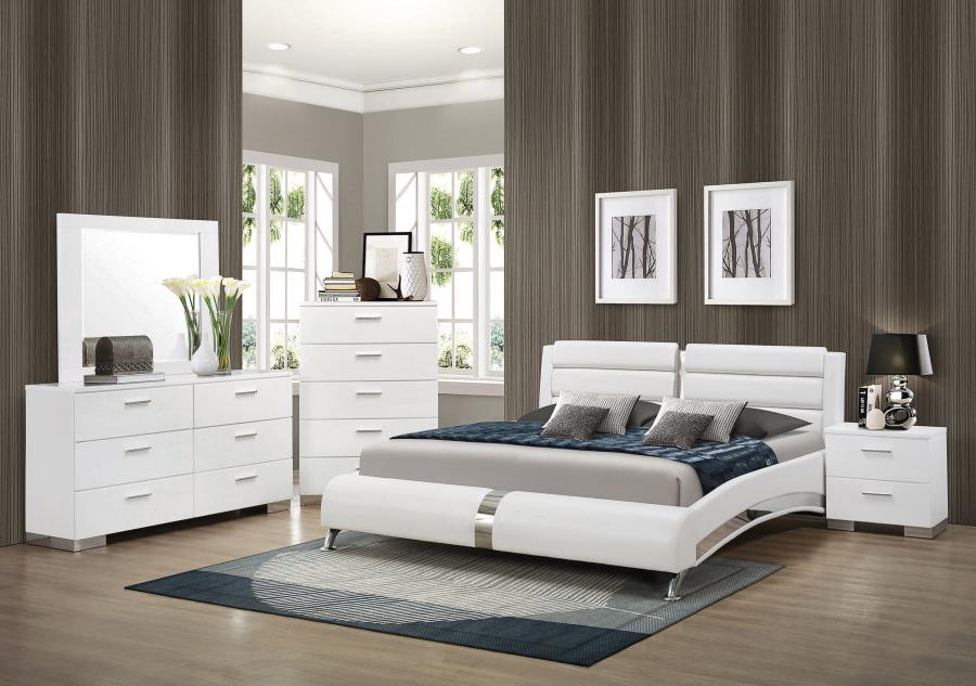 Jeremaine White Queen Bed - furniture place usa