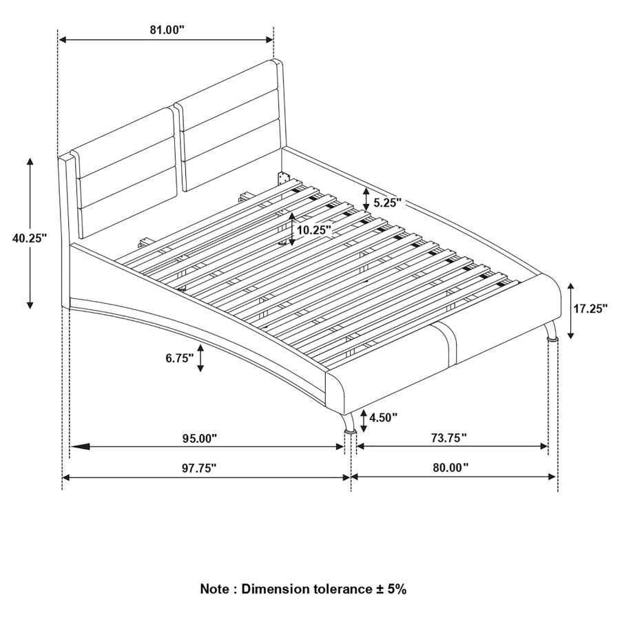 Jeremaine Black Eastern King Bed - furniture place usa