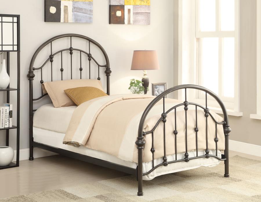 Rowan Brown Twin Bed - furniture place usa