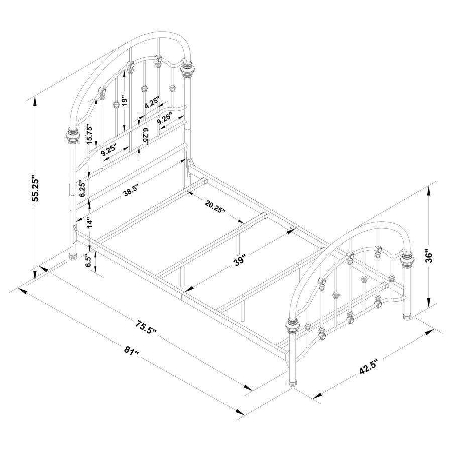 Rowan Brown Twin Bed - furniture place usa
