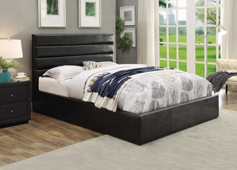 Riverbend Black Queen Storage Bed - furniture place usa