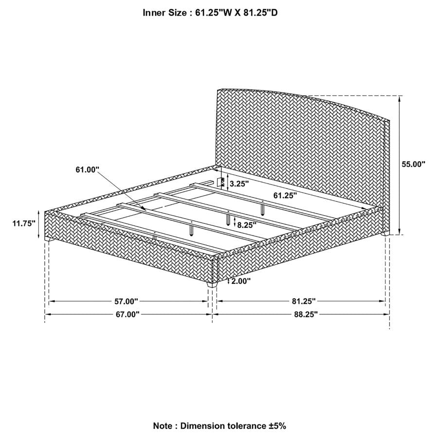 Laughton Brown Queen Bed - furniture place usa