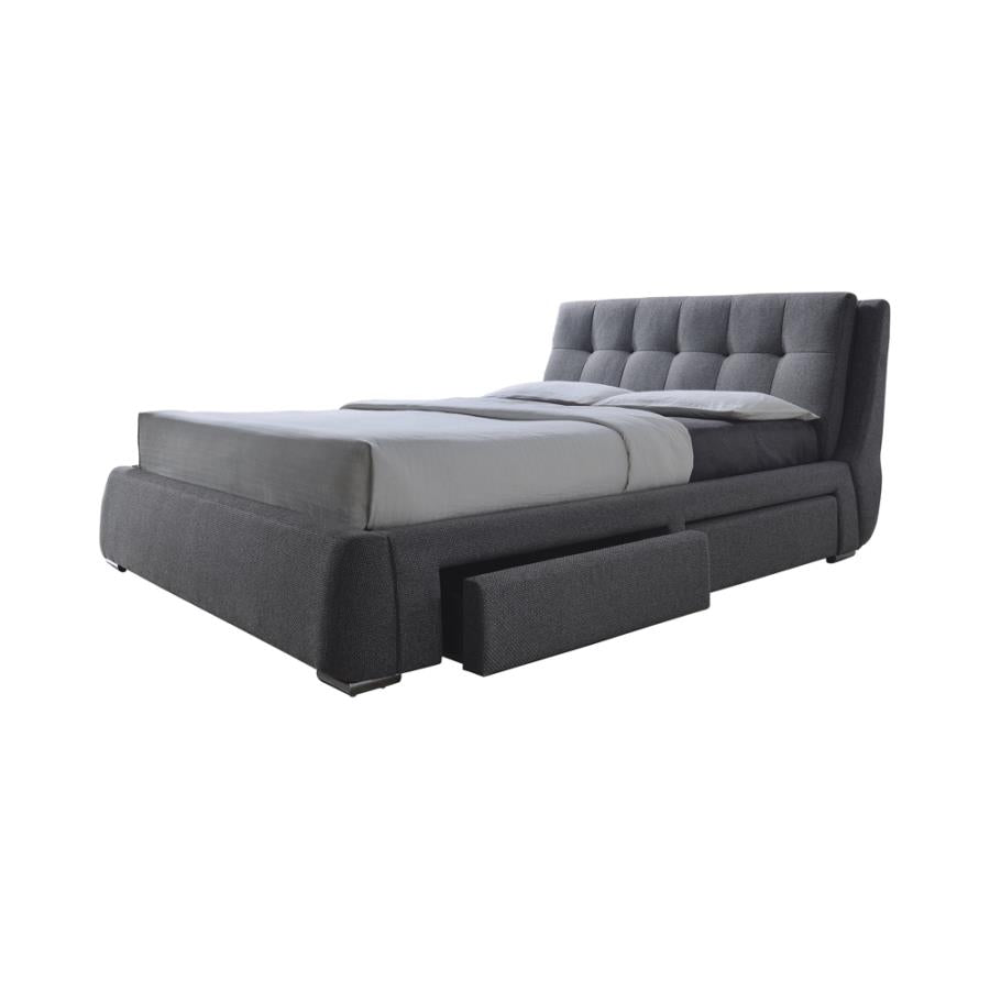 Fenbrook Grey California King Storage Bed - furniture place usa