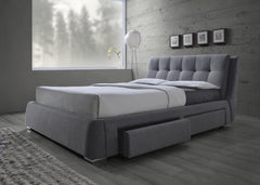 Fenbrook Grey California King Storage Bed - furniture place usa