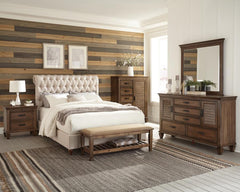 Devon Brown Full Bed 4 Pc Set - furniture place usa