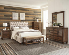Devon Brown Eastern King Bed 5 Pc Set - furniture place usa