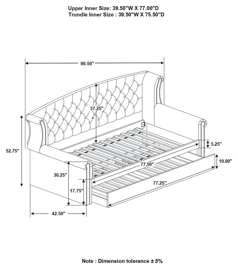 Scarlett Grey Twin Daybed W/ Trundle - furniture place usa