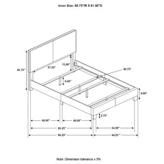 Dorian Black Queen Bed - furniture place usa