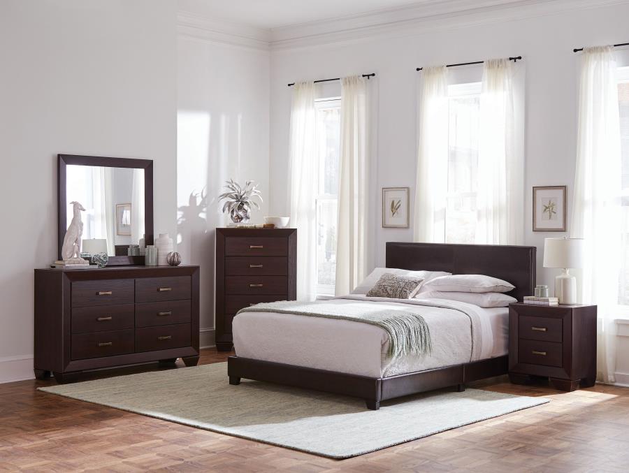 Dorian Brown California King Bed 4 Pc Set - furniture place usa