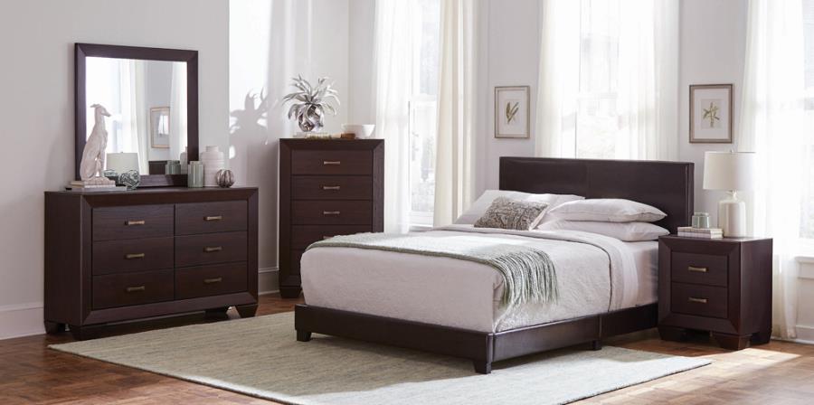 Dorian Brown Twin Bed 4 Pc Set - furniture place usa