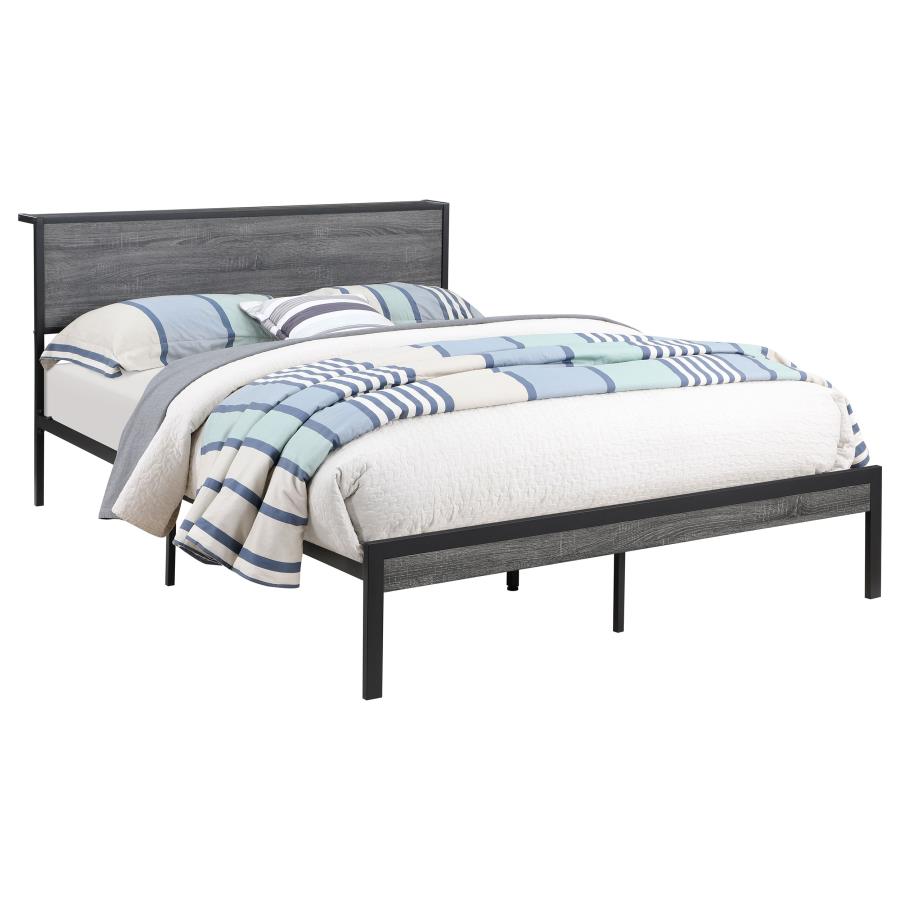 Ricky Grey Queen Bed - furniture place usa