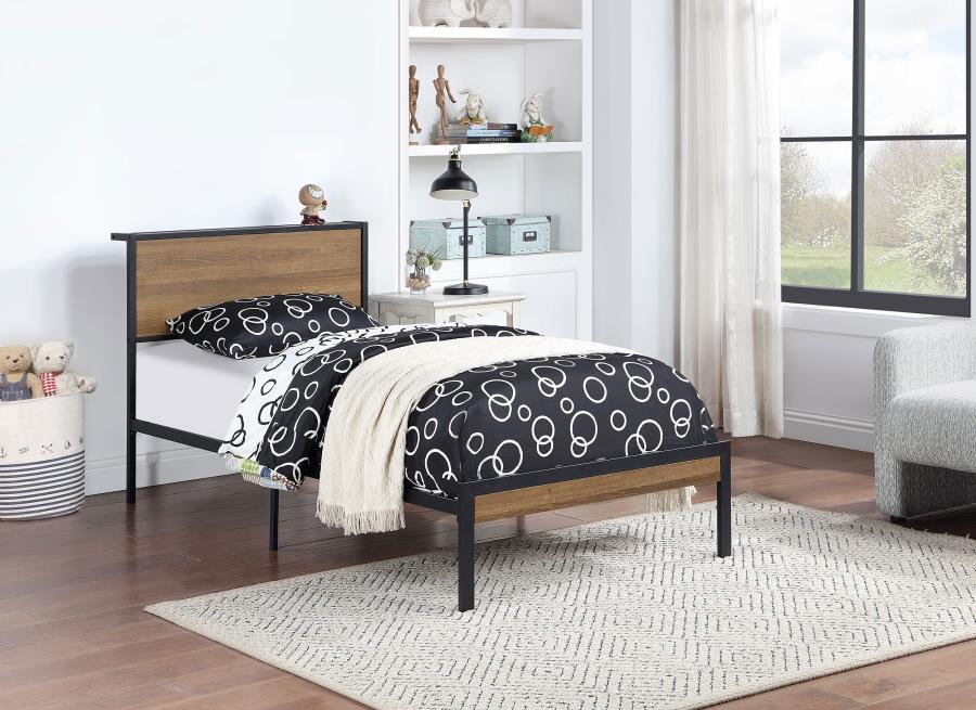 Ricky Brown Twin Bed - furniture place usa