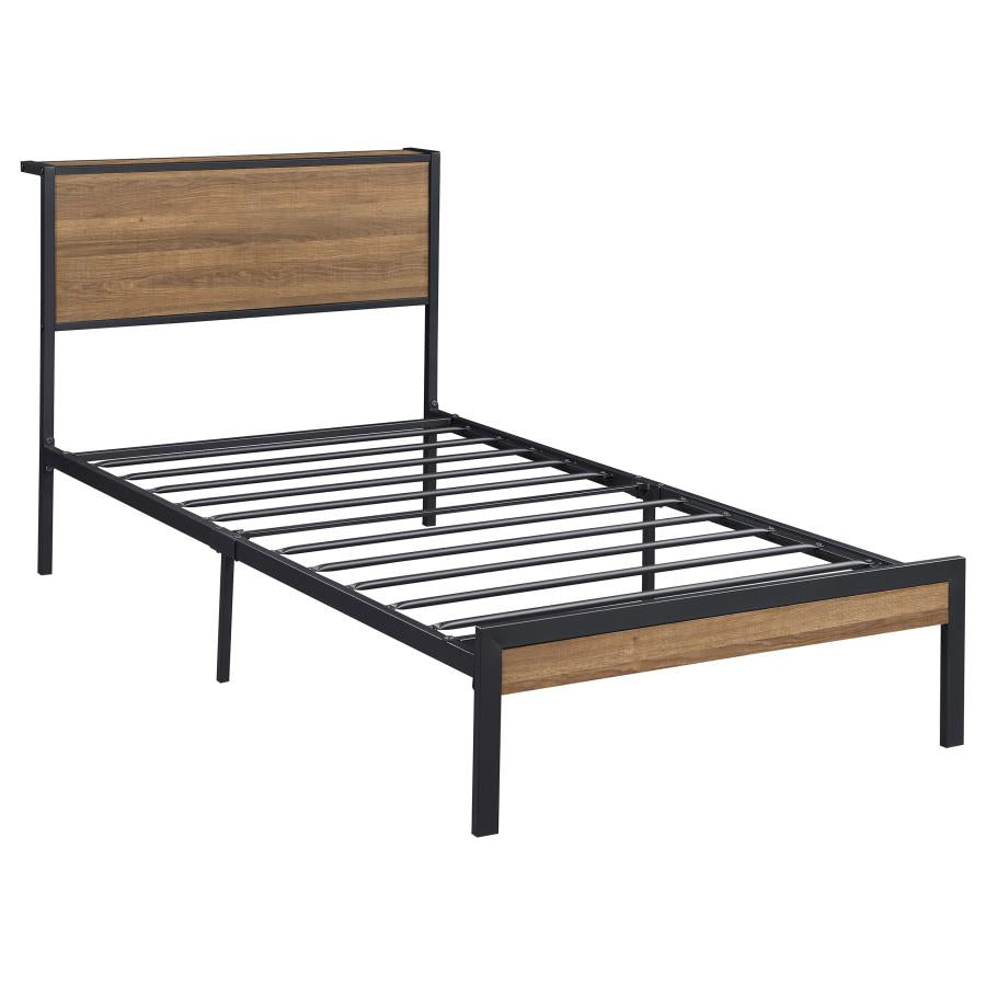Ricky Brown Twin Bed - furniture place usa
