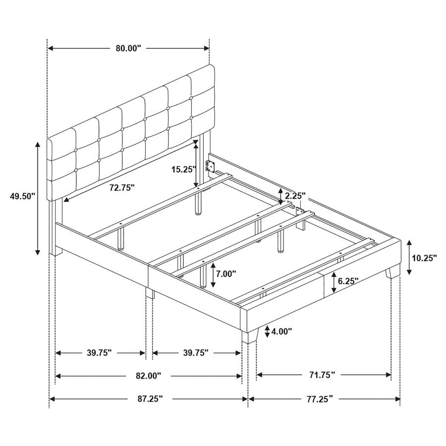 Mapes Grey Eastern King Bed - furniture place usa