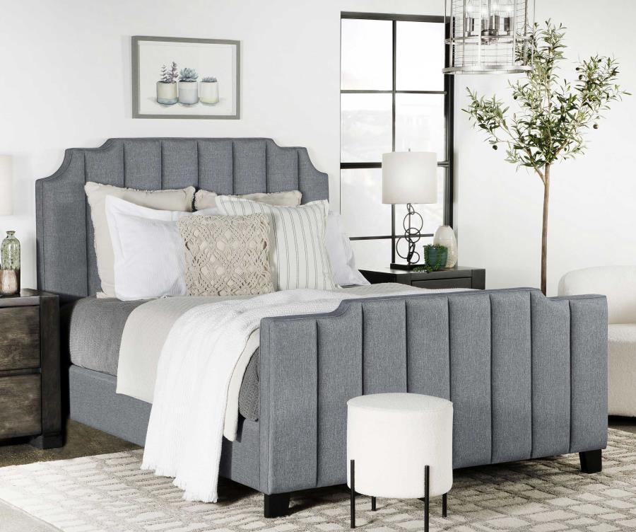 Fiona Grey Queen Bed - furniture place usa