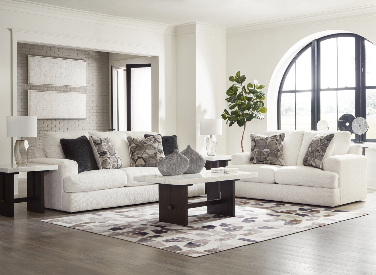 Karinne Sofa and Loveseat - furniture place usa