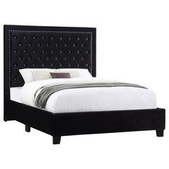 Hailey Black Queen Bed - furniture place usa