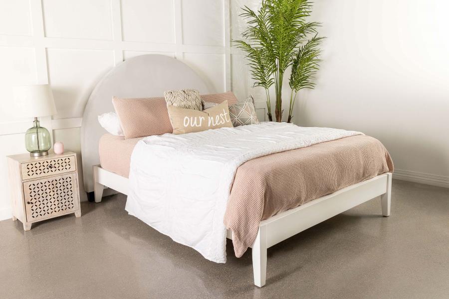 June Ivory Queen / Full Headboard - furniture place usa