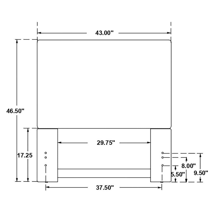 Izzy Grey Twin Headboard - furniture place usa