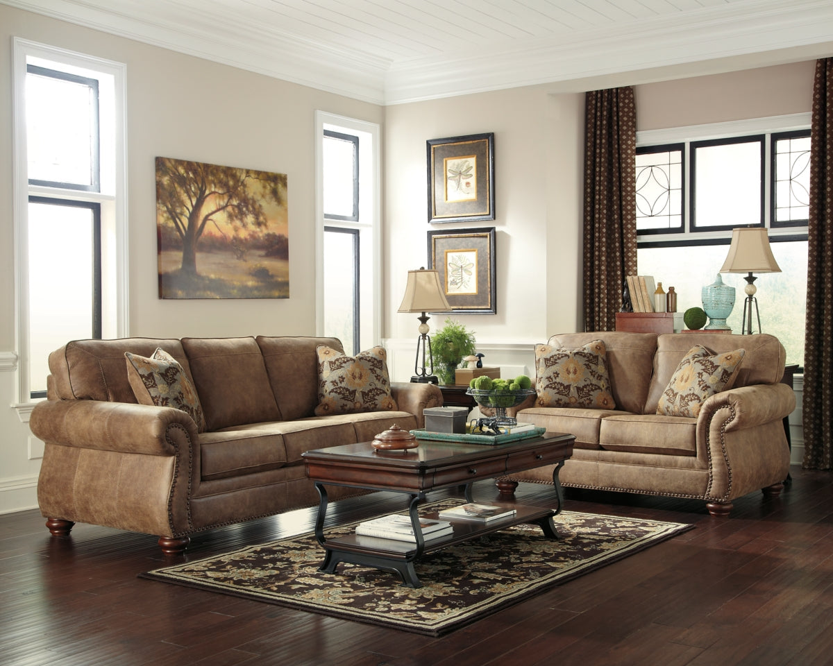 Larkinhurst Sofa and Loveseat - furniture place usa