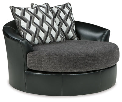 Kumasi Oversized Swivel Accent Chair - furniture place usa