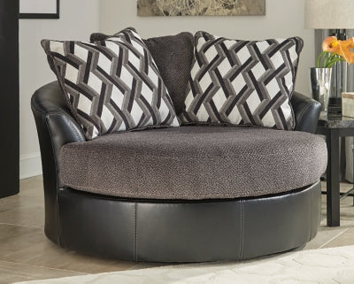 Kumasi Oversized Swivel Accent Chair - furniture place usa