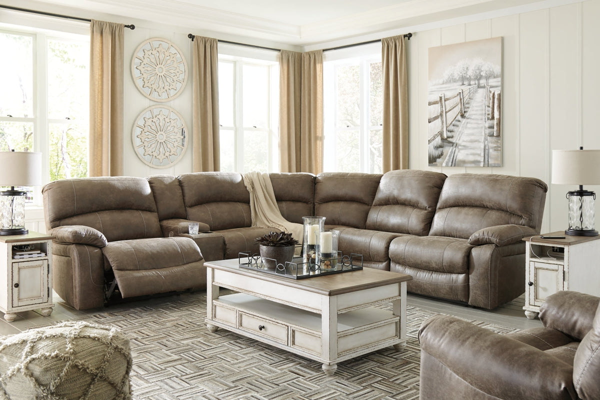 Realyn Coffee Table and 2 Chairside End Tables - furniture place usa