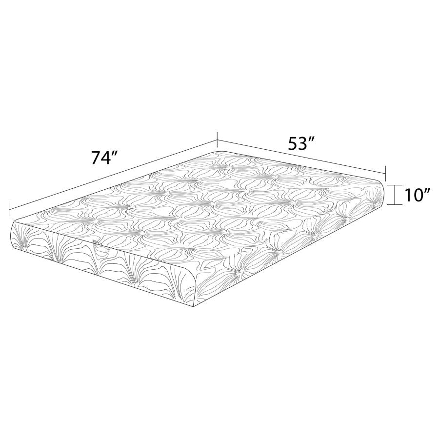 Key White 10" Full Memory Foam Mattress - furniture place usa