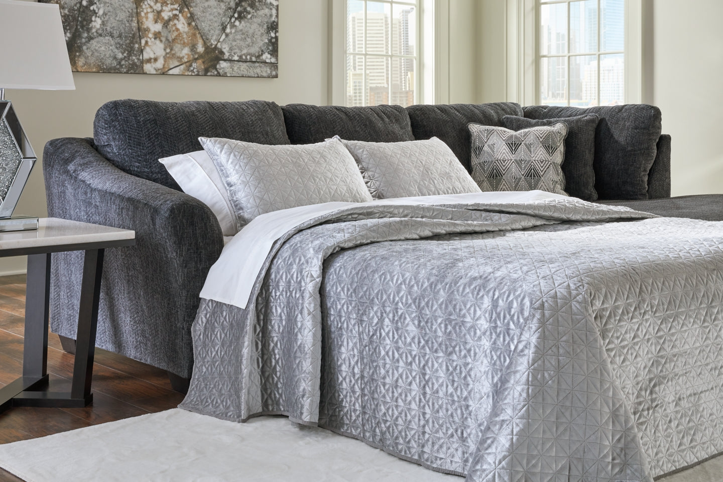 Biddeford 2-Piece Sleeper Sectional with Chaise - 35504S4 - furniture place usa