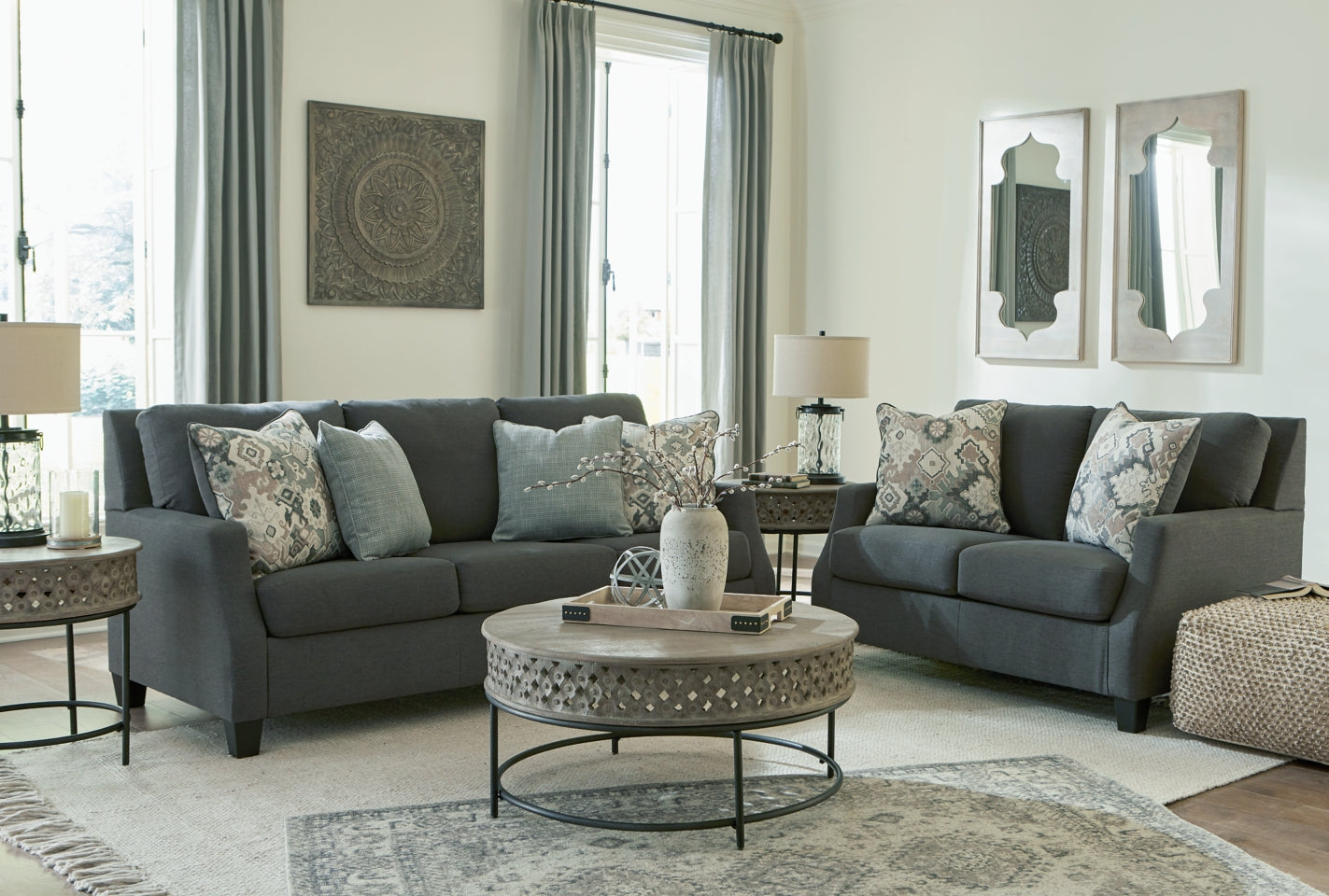 Bayonne Sofa and Loveseat - furniture place usa