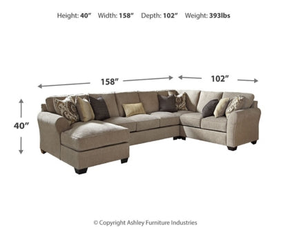 Pantomine 4-Piece Sectional with Ottoman - PKG010946 - furniture place usa