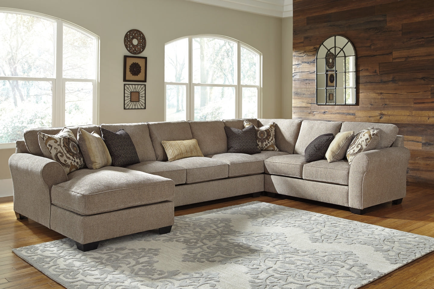 Pantomine 4-Piece Sectional with Ottoman - PKG010946 - furniture place usa