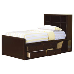 Phoenix Brown Full Storage Bed - furniture place usa