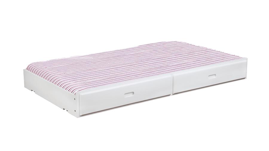 Chapman White Storage Trundle - furniture place usa