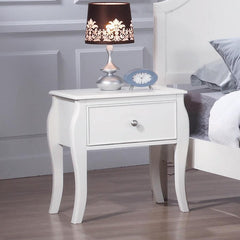 Dominique White Nightstand - furniture place usa