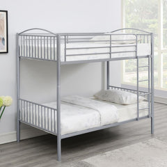 Anson Silver Twin / Twin Bunk Bed - furniture place usa