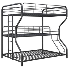 Garner Grey Full / Twin / Full Triple Bunk Bed - furniture place usa