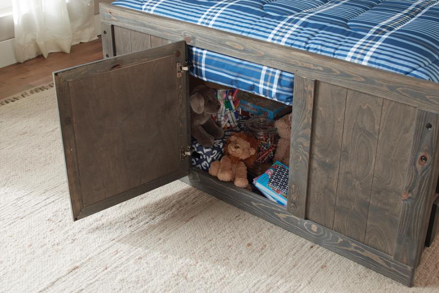 Wrangle Hill Grey Twin Storage Bed - furniture place usa
