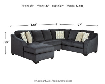 Eltmann 3-Piece Sectional with Ottoman - PKG001282 - furniture place usa