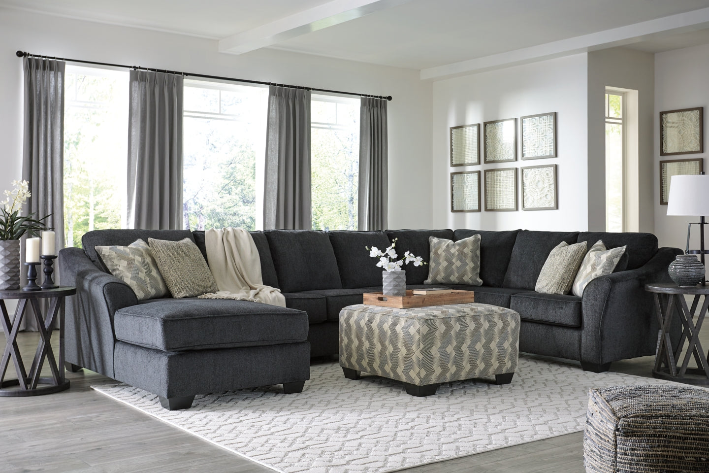 Eltmann 4-Piece Sectional with Ottoman - PKG001284 - furniture place usa