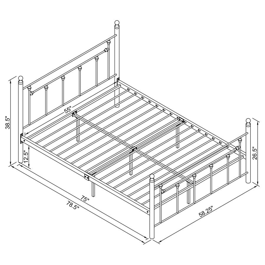 Canon White Full Bed - furniture place usa