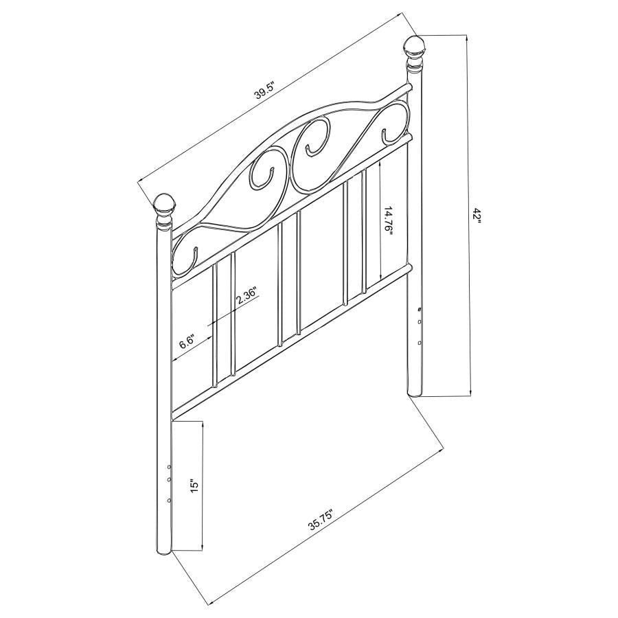 Ellis Brown Twin Headboard - furniture place usa