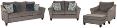 Nemoli Sofa, Loveseat, Chair and Ottoman - furniture place usa
