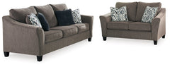Nemoli Sofa and Loveseat - furniture place usa