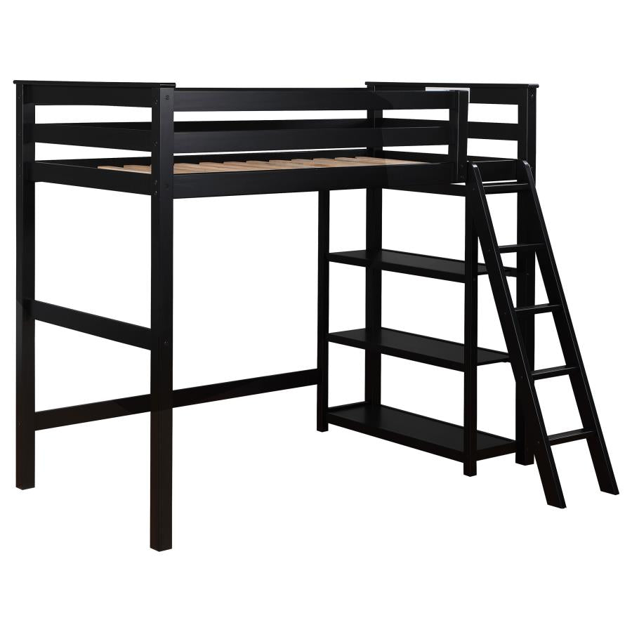 Anica Black Twin Loft Bed - furniture place usa