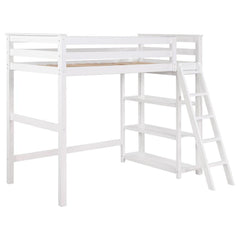 Anica White Twin Loft Bed - furniture place usa